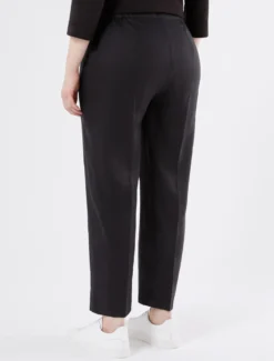 Pantaloni in tela di lino - NERO