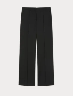 Pantaloni in tela di misto cotone - NERO