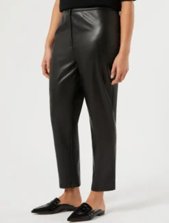 Pantaloni in tessuto spalmato - NERO