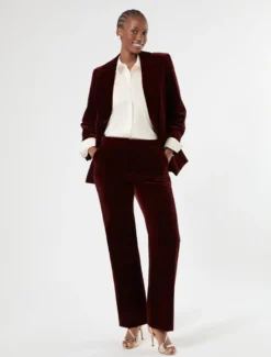 Pantaloni in velluto - MATTONE ROSSO
