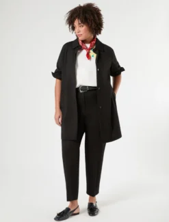 Pantaloni slim in jersey - NERO