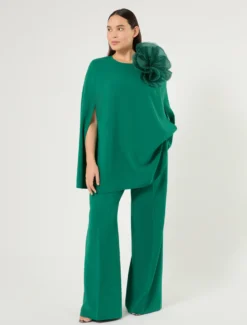 Spilla in organza di seta - VERDE