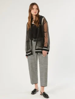 Top in jersey - NERO