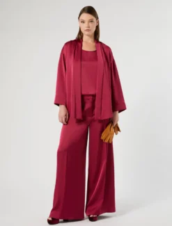 Top in raso - FUXIA