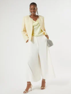 Top in satin - GIALLO CHIARO