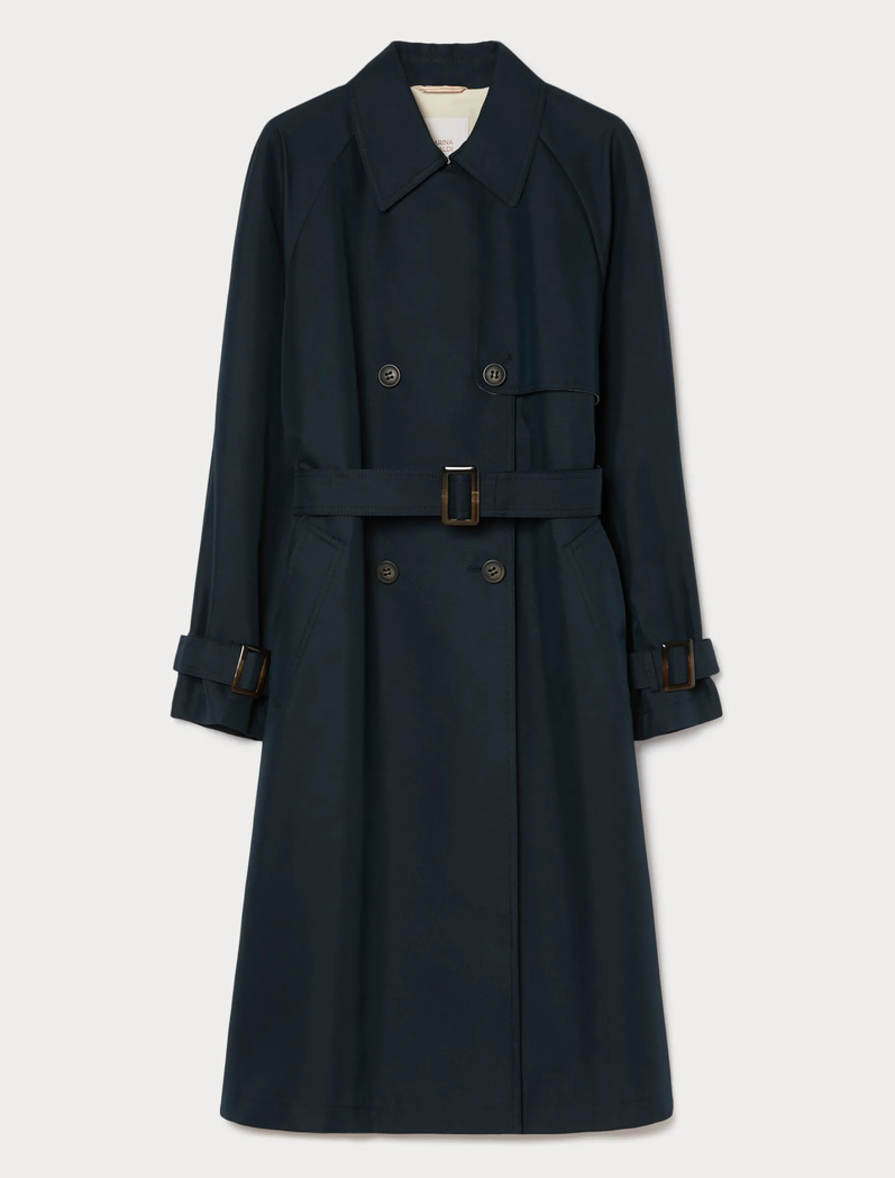 Trench in twill antigoccia - BLU MARINO