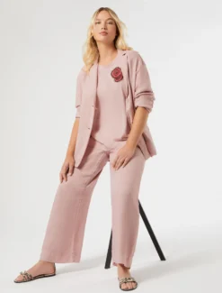 T-shirt in jersey di cotone - ROSA ANTICO
